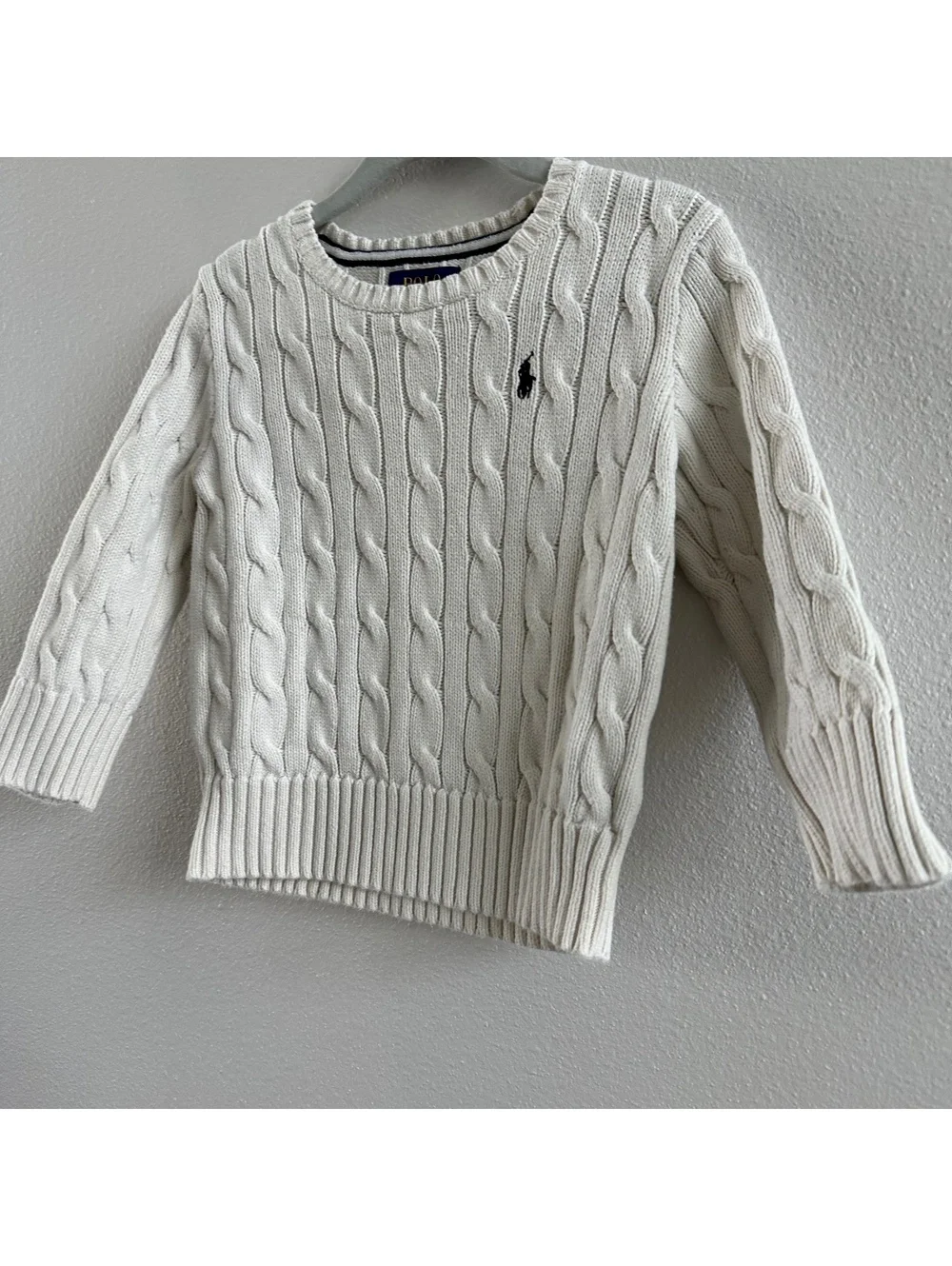 Polo Ralph Lauren Brige Knitted Sweater Cream Size 2T